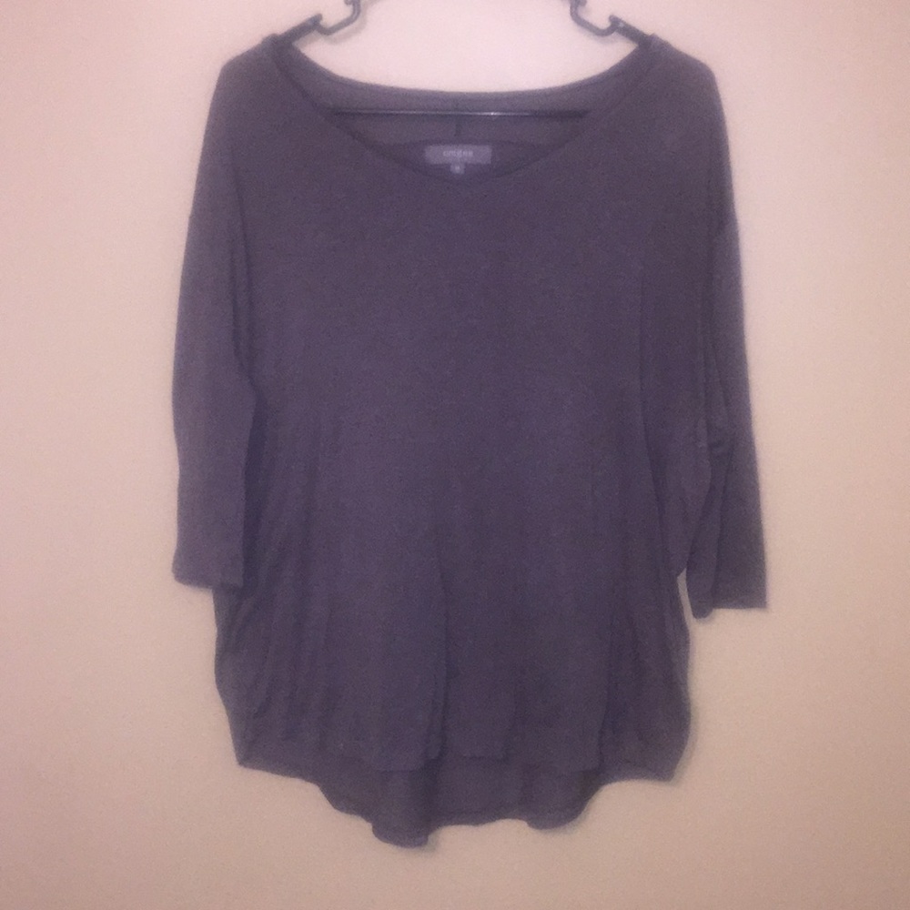 Brown 3/4 sleeve shirt